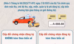 Lệ phí cấp đổi chứng nhận đăng ký, biển số từ 22/10/2023