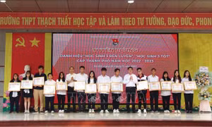 Tuyên dương 'Học sinh 3 tốt' và 'Học sinh 3 rèn luyện' Thủ đô năm 2023