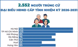 2.552 người trúng cử đại biểu HĐND cấp tỉnh nhiệm kỳ 2026-2031