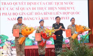 Chủ tịch nước cử thêm 3 sĩ quan làm nhiệm vụ gìn giữ hòa bình tại Nam Sudan và Abyei 