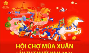 Hội chợ Mùa Xuân lần thứ nhất năm 2026: 'Kết nối thịnh vượng - Đón xuân huy hoàng'