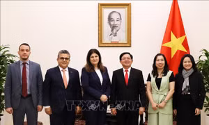 Phó Thủ tướng Hồ Quốc Dũng tiếp Bộ trưởng Ngoại giao và Kiều dân Palestine