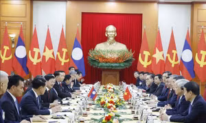 Tổng Bí thư Tô Lâm hội đàm với Tổng Bí thư, Chủ tịch nước Lào Thongloun Sisoulith 