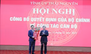 Ông Vương Quốc Tuấn giữ chức Phó Bí thư Tỉnh ủy Thái Nguyên