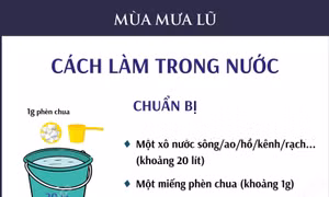 Xử lý nước ăn, uống trong mùa mưa lũ: Cách làm trong nước