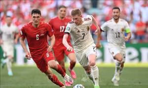 EURO 2020: De Bruyne tỏa sáng giúp Bỉ vượt qua Đan Mạch