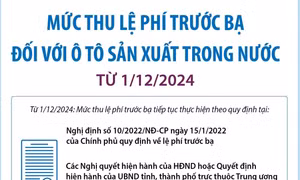 Mức thu lệ phí trước bạ với ô tô sản xuất trong nước từ 1/12