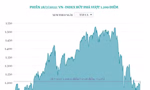 Phiên 28/7/2022: VN-Index bứt phá vượt 1.200 điểm