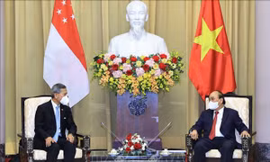 Chủ tịch nước Nguyễn Xuân Phúc tiếp Bộ trưởng Ngoại giao Singapore chào xã giao