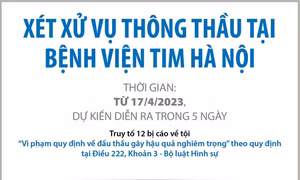 Xét xử vụ thông thầu tại Bệnh viện Tim Hà Nội