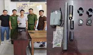 Bắt hai đối tượng mua bán linh kiện súng hơi, pháo nổ