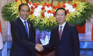 Chủ tịch nước Võ Văn Thưởng chủ trì lễ đón Tổng thống Indonesia