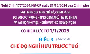Chế độ nghỉ hưu trước tuổi từ 1/1/2025 