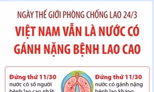 Việt Nam vẫn là nước có gánh nặng bệnh lao cao