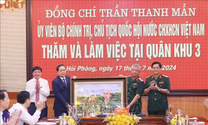 Chủ tịch Quốc hội thăm và làm việc với Bộ Tư lệnh Quân khu 3