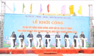 Hà Nội khởi công các công trình hạ tầng khung kết nối vùng