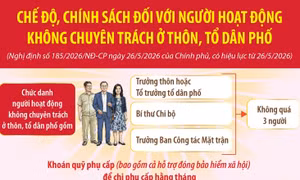 Chế độ, chính sách đối với người hoạt động không chuyên trách ở thôn, tổ dân phố
