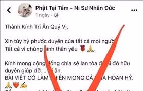 Cảnh giác với việc mạo danh Hội Phật giáo kêu gọi từ thiện