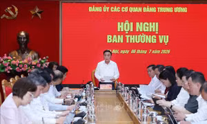 Hội nghị Ban Thường vụ Đảng ủy các cơ quan Đảng Trung ương tháng 6/2026