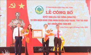 Trà Vinh có thêm một huyện đạt chuẩn nông thôn mới