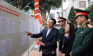 Đoàn giám sát, kiểm tra công tác bầu cử của Quốc hội làm việc tại tỉnh Thái Nguyên
