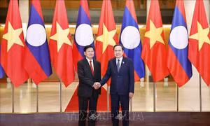 Chủ tịch Quốc hội Trần Thanh Mẫn tiếp Tổng Bí thư, Chủ tịch nước Lào