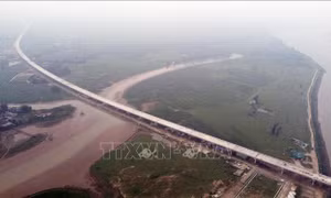 Hợp long cầu Hưng Đức trên tuyến cao tốc Bắc – Nam nối Nghệ An với Hà Tĩnh 