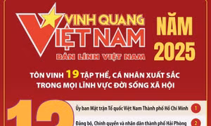 Vinh quang Việt Nam năm 2025 tôn vinh 19 tập thể, cá nhân xuất sắc trong mọi lĩnh vực đời sống xã hội