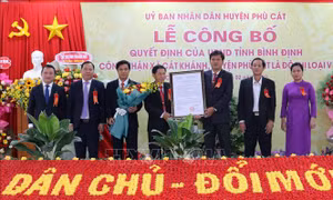 Bình Định: Công bố xã Cát Khánh là đô thị loại V