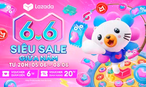 Lazada khởi động Siêu Sale 6.6, ưu đãi hàng quốc tế đến 50%