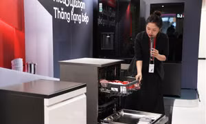 Thăng hạng style bếp cùng bộ ba máy rửa bát LG Quadwash Truesteam™