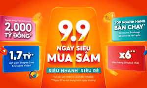 Người dùng Việt tiết kiệm hơn 2.000 tỷ đồng trong ngày Shopee 9.9 siêu mua sắm