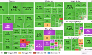 Sắc xanh bao phủ các nhóm ngành, VN-Index bứt phá vượt 1.650 điểm