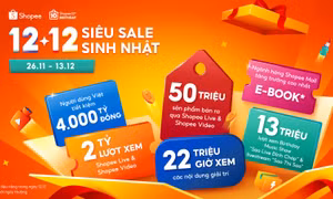 Shopee Live, Shopee Video bứt phá doanh số tại '12.12 Siêu sale sinh nhật'