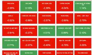 VN-Index lao dốc mất gần 26 điểm, thanh khoản giao dịch tăng gần 30.000 tỷ đồng