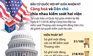 Cộng hoà và Dân chủ chia nhau kiểm soát hai viện