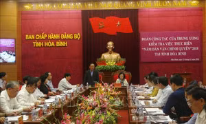 Kiểm tra việc thực hiện 'Năm Dân vận chính quyền' tại Hòa Bình