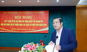 Hội nghị lấy ý kiến dự thảo Đề án tổng kết Nghị quyết số 49-NQ/TW của Bộ Chính trị