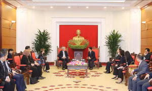 Trưởng ban Tuyên giáo Trung ương Võ Văn Thưởng tiếp Phó Thủ tướng Singapore