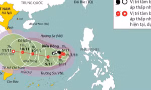 Cơn bão số 6 cách quần đảo Trường Sa khoảng 310 km