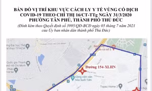 TP Hồ Chí Minh: Từ 0 giờ ngày 6/7, phong toả phường Tân Phú theo Chỉ thị 16