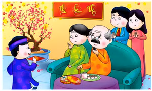 Giúp trẻ ứng xử khéo léo khi đi chúc Tết và nhận lì xì