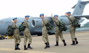 Lực lượng gìn giữ hòa bình Việt Nam 'rắn rỏi' lên đường đi làm nhiệm vụ