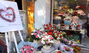 Sôi động thị trường hoa tươi và quà tặng ngày Valentine
