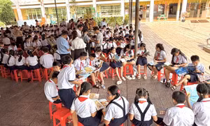 'Mở sách - Mở tương lai' lan tỏa văn hóa đọc trong học sinh tiểu học