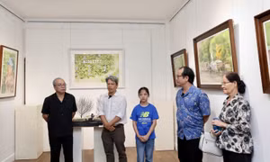 Phù sa và ký ức làng quê Nam Bộ qua tranh màu nước