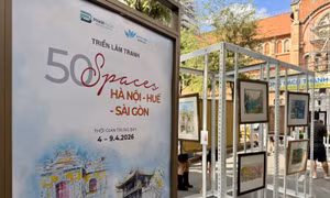 '50 Spaces' tái hiện Hà Nội - Huế - TP Hồ Chí Minh qua ký họa