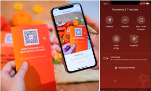 Singapore khuyến khích dùng lì xì điện tử, hạn chế đổi tiền mới