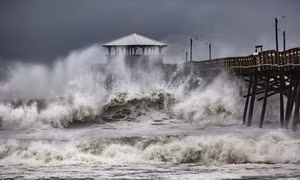 Bão Florence ập vào Mỹ: Những hình ảnh đầu tiên