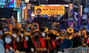 Hình ảnh đón Năm mới 2022 trên Quảng trường Thời đại ở New York